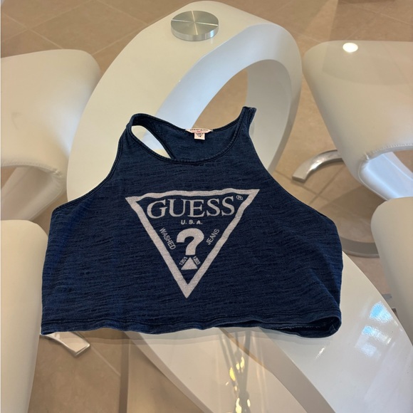 Guess Tops - Guess Blue Cropped Top